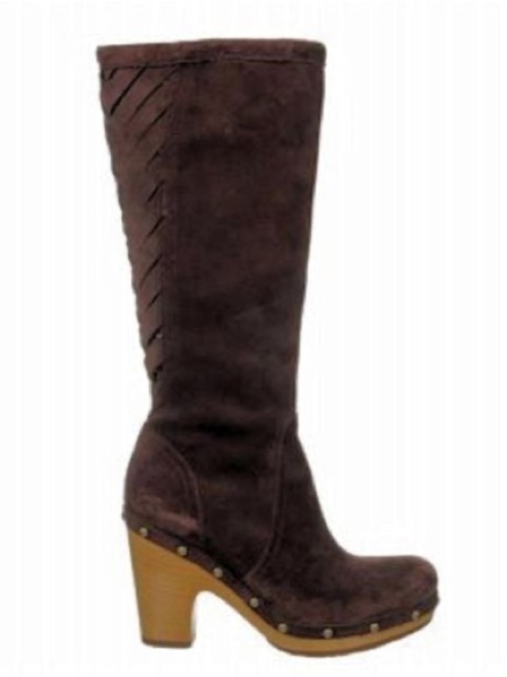 UGG Australia Rumer Chocolate Sued Mid High Lattice Weave Boots
Size 7